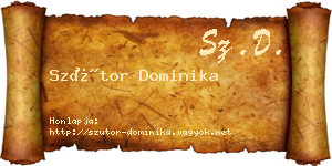 Szútor Dominika névjegykártya